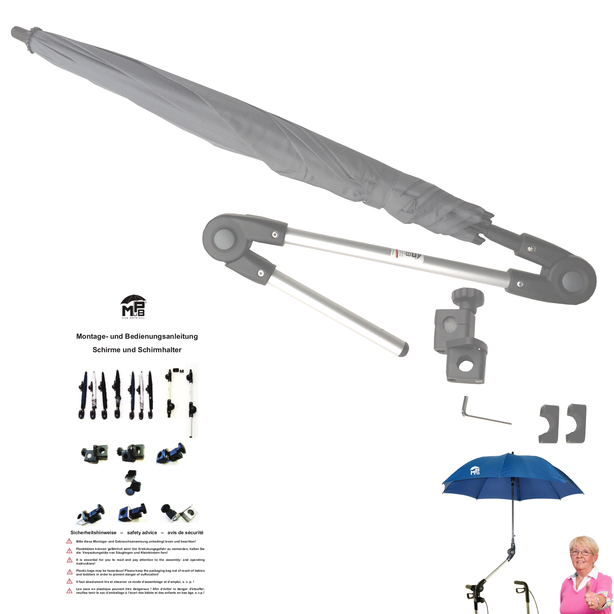 MPB Rollatorschirm Dolomite Legacy 520/600 Rollator